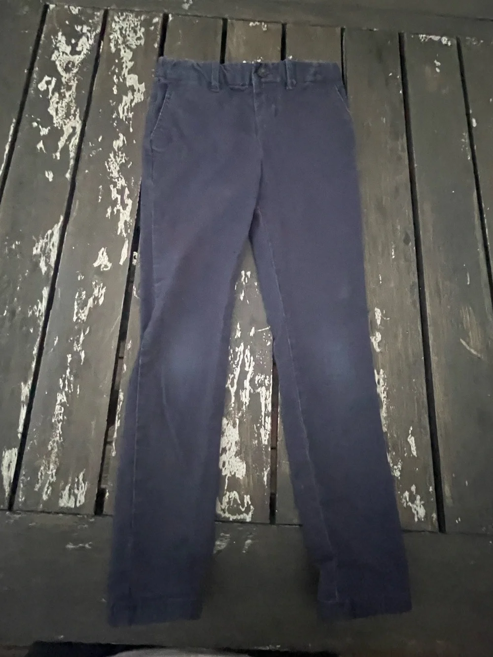 Ralph Lauren Girls Navy Chino Pants In Size 6 Adjustable Waist